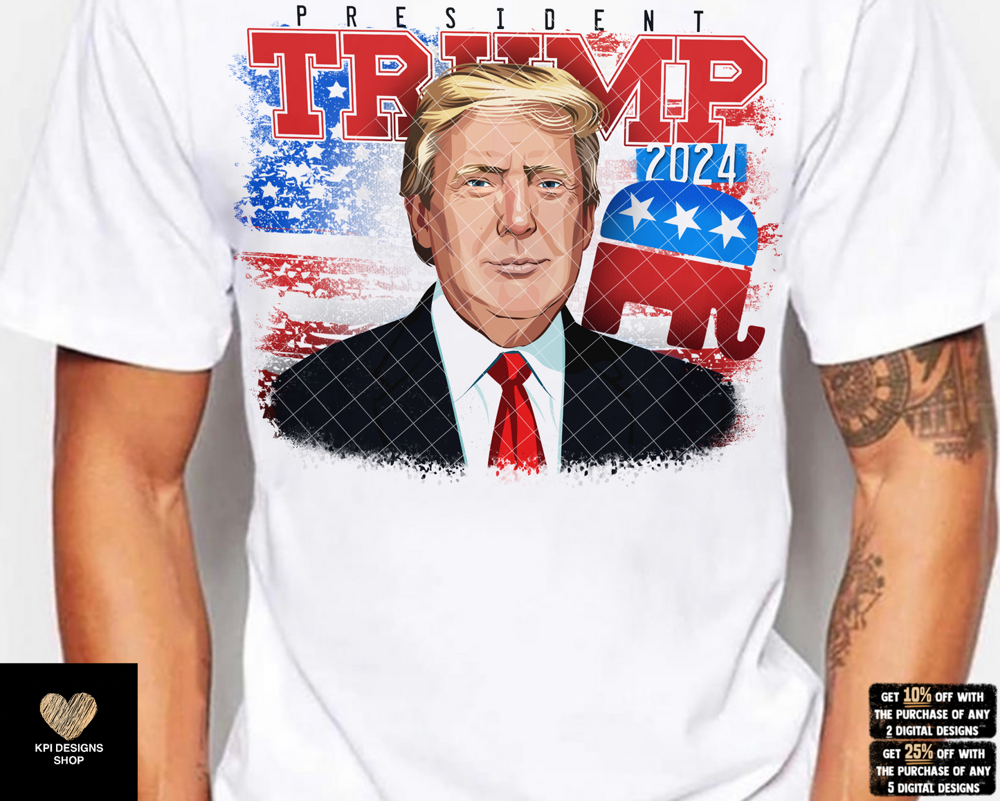 Trump 2024 (3-pack) - Nov2022 - PNG - Digital Design