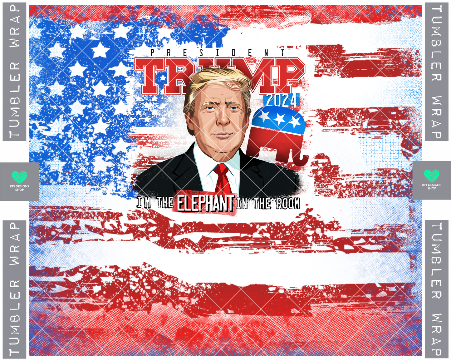 Trump Bundle - 14 Files (Designs, Tumbler Wraps, & Sleeves) - Nov2022 - PNG - Digital Design