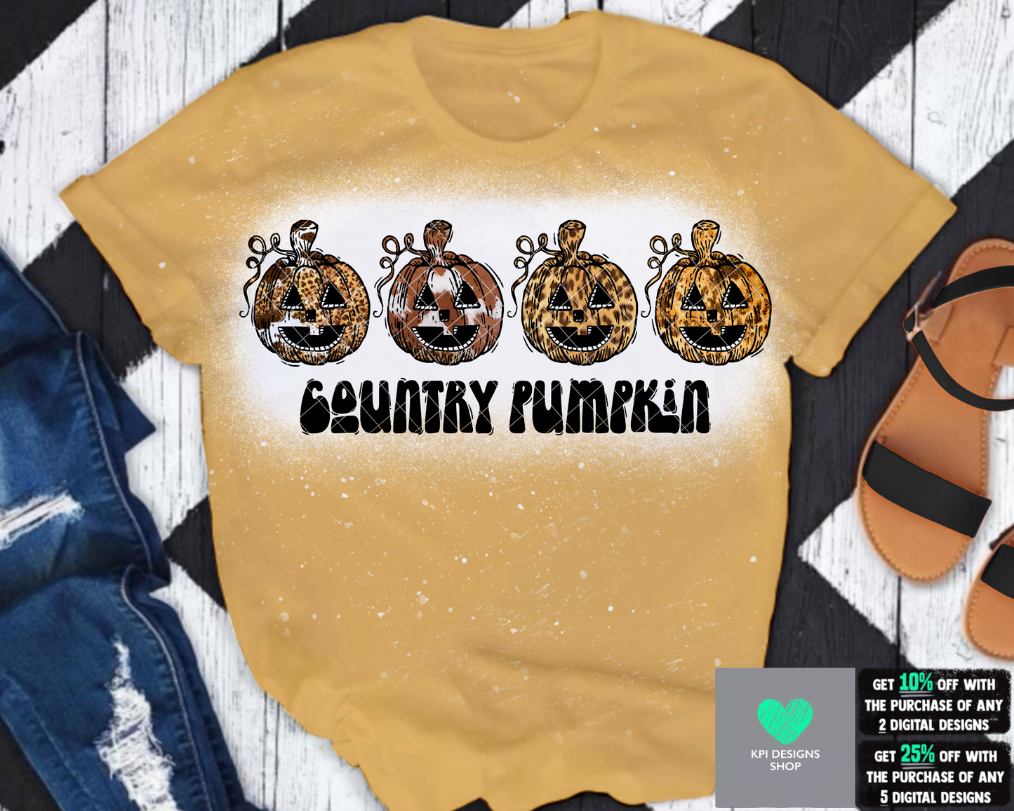 Country Pumpkin (3-pack) - Aug2022 - PNG - Digital Design