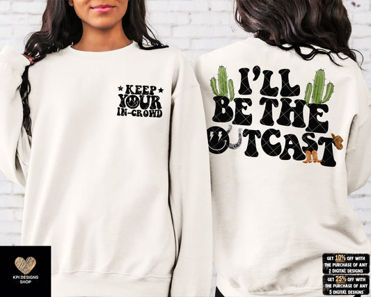 I’ll Be the Outcast (2-pack) - PNG - Digital Design