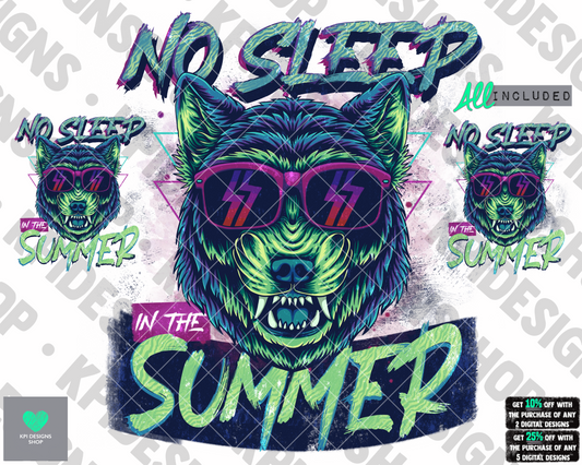 No Sleep in the Summer (3-pack) - June2022 - PNG - Digital Design