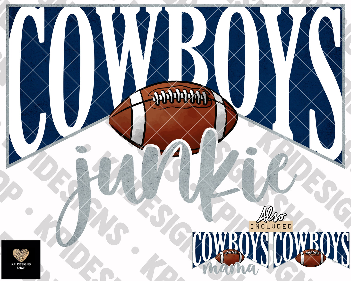 BUNDLE: Football Junkie & Mama (24-pack) - Jan2023 - PNG - Digital Design