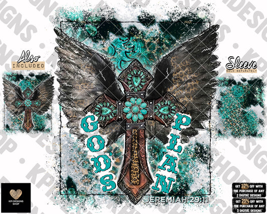 Cross+Wings (God’s Plan) 2-pack - Jan2023 - PNG - Digital Design