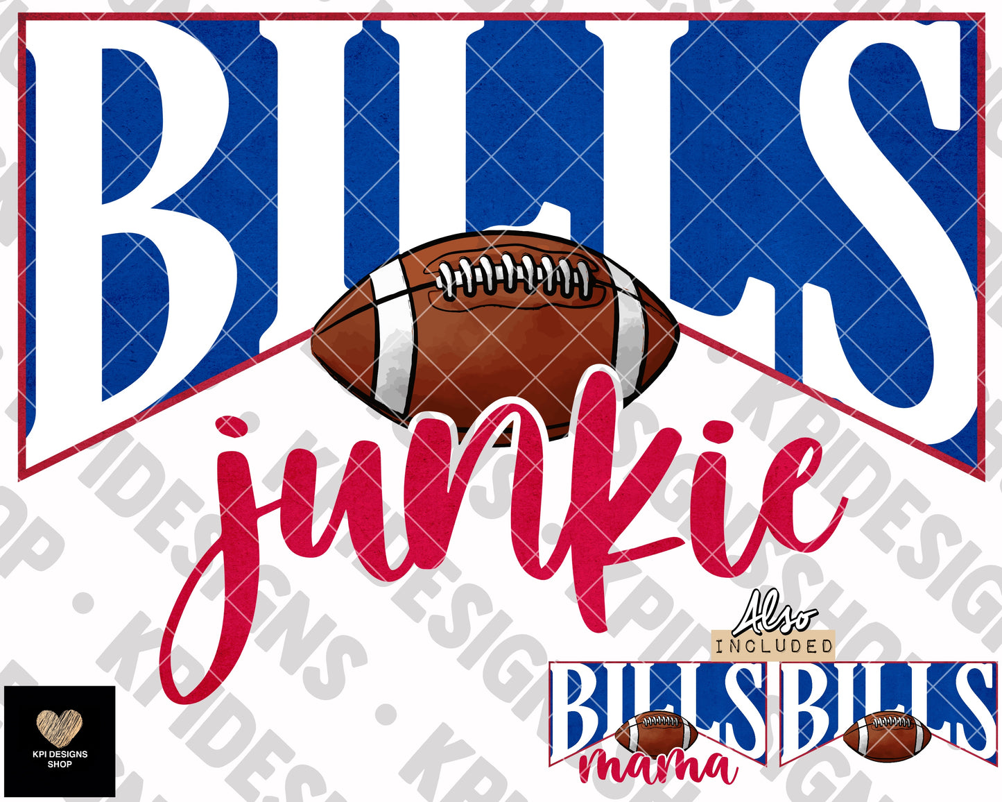 BUNDLE: Football Junkie & Mama (24-pack) - Jan2023 - PNG - Digital Design