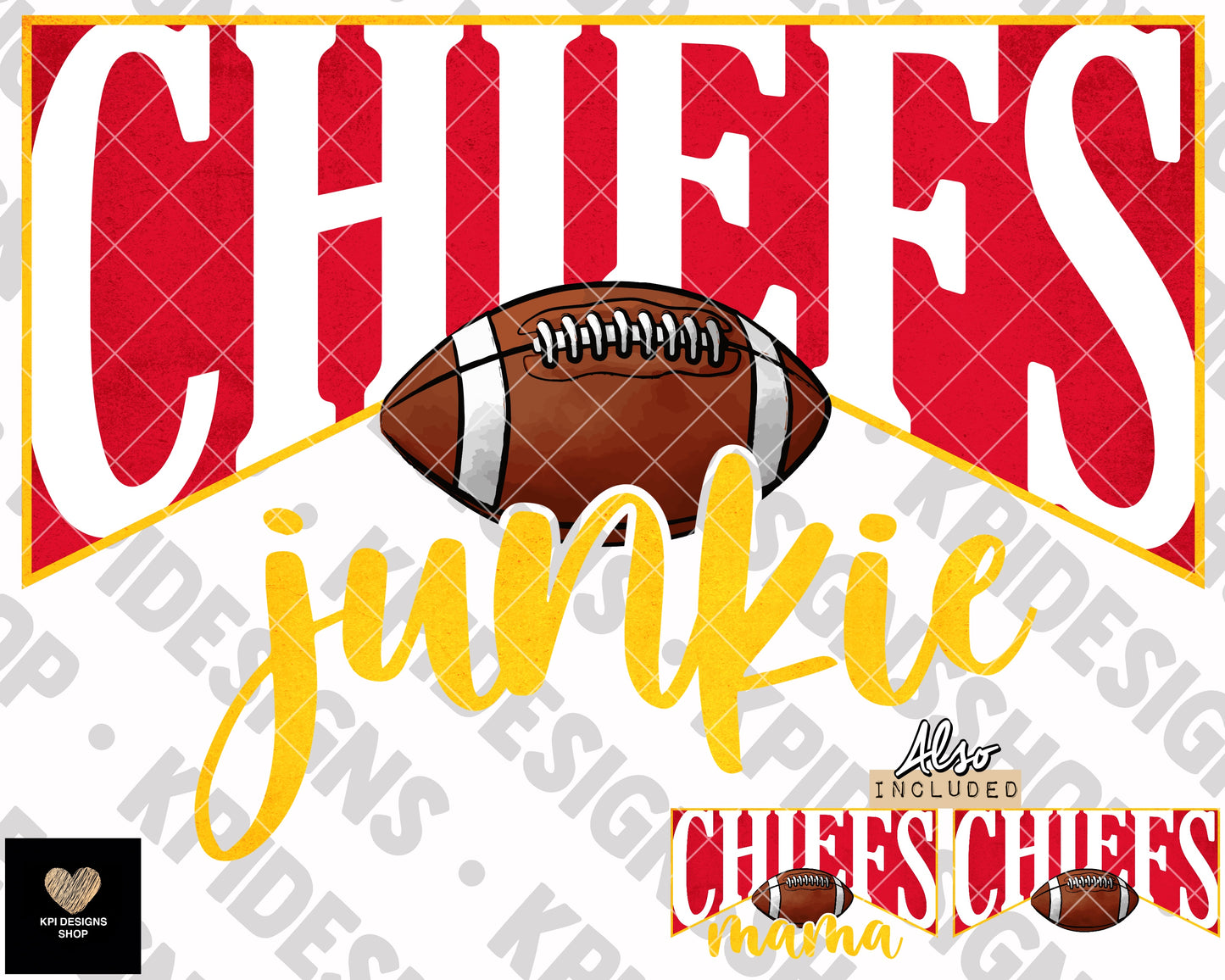 BUNDLE: Football Junkie & Mama (24-pack) - Jan2023 - PNG - Digital Design