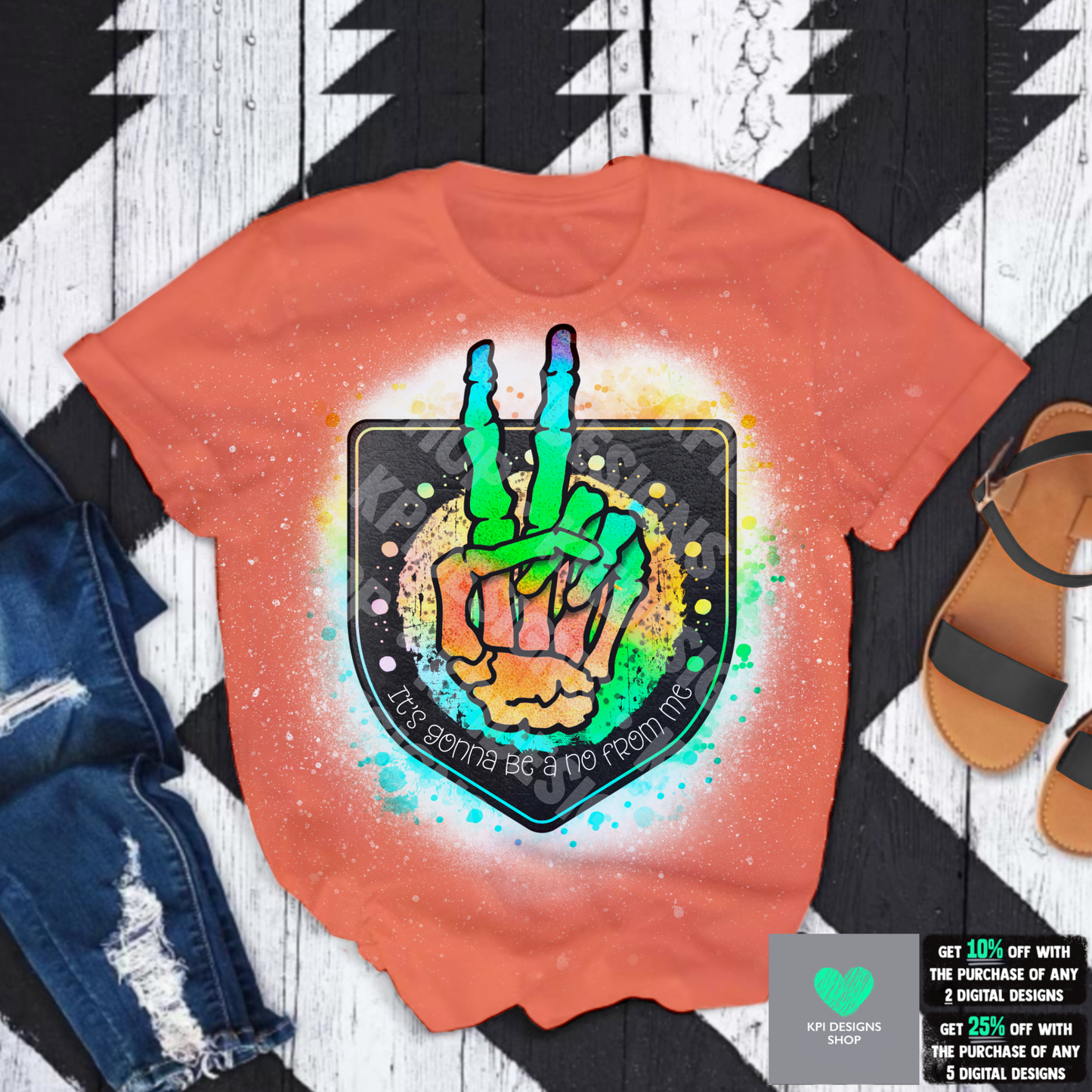 It's Gonna Be A No From Me (2-pack) - Apr2022 - PNG - Digital Design