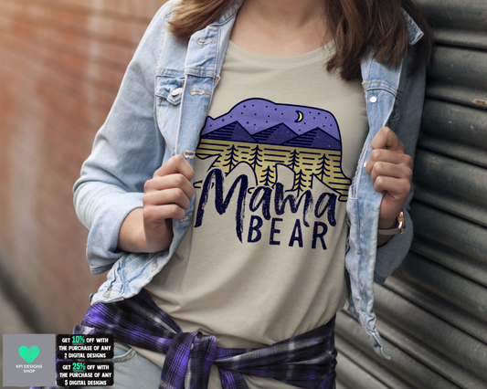 Mama Bear (2-pack) - Mar2022 - PNG - Digital Design