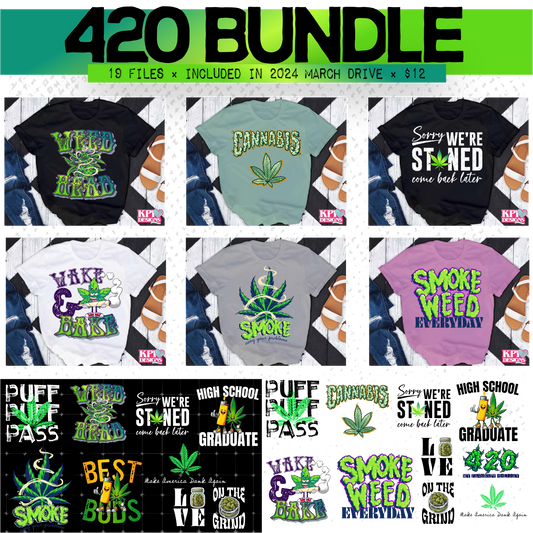 BUNDLE: 420 (19 files) - Mar2025 - PNG - Digital Design