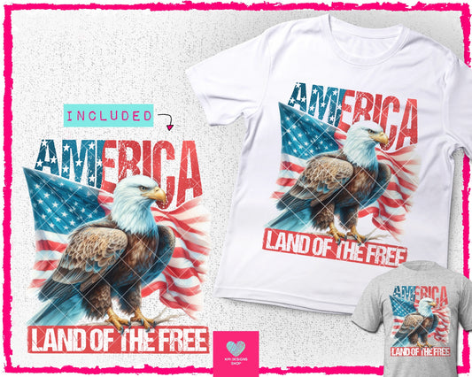 America Land of the Free (2-pack) - Mar2024 - PNG - Digital Design