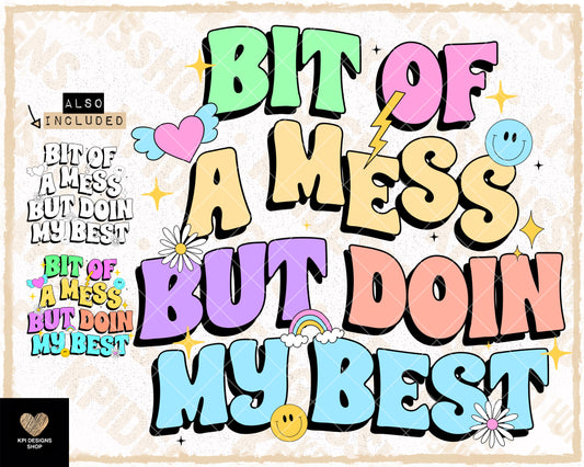 Bit of a Mess (3-pack) - Sept2023 - PNG - Digital Design