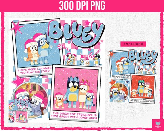 Blue Christmas - July2024 - PNG - Digital Design