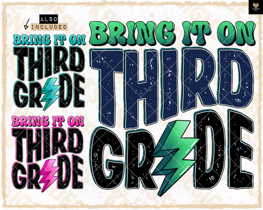 Bring It On Third Grade (3-pack)- July2023 - PNG - Digital Design