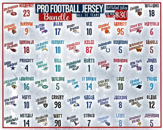 Pro Jersey Set (64 Files) - Sept2024 - PNG - Digital Design (Personal Use Recommended)