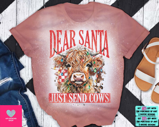 Dear Santa, Just Send Cows (2-pack) - Nov2023 - PNG - Digital Design