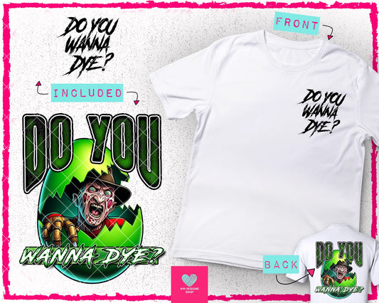 Freddy: Do You Wanna Dye? + Matching Pocket - Feb2024 - PNG - Digital Design