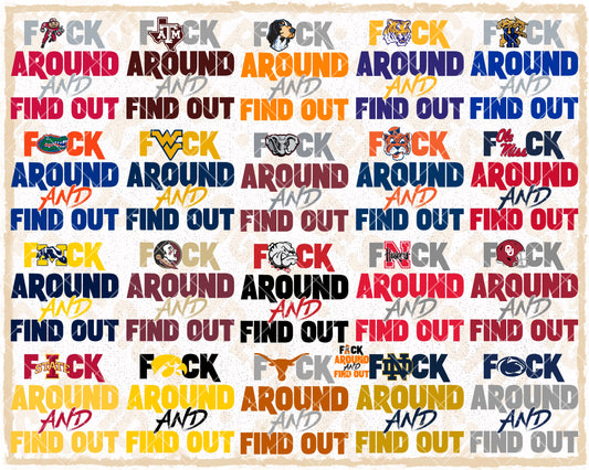 FAFO College Football Bundle - Oct2023 - PNG - Digital Design (Personal Use Recommended)