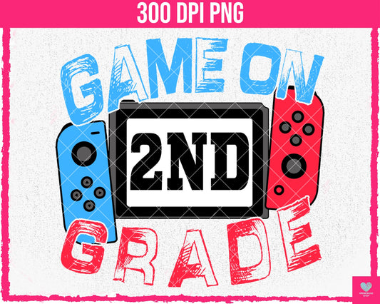 Game On 2nd Grade - July2024 - PNG - Digital Design