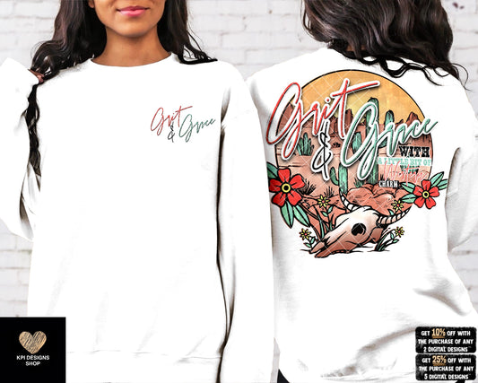 Grit & Grace + Matching Pocket - (3-pack) June2023 - PNG - Digital Design