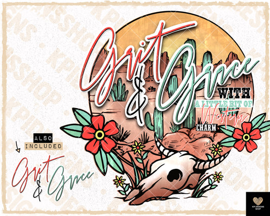 Grit & Grace + Matching Pocket - (3-pack) June2023 - PNG - Digital Design