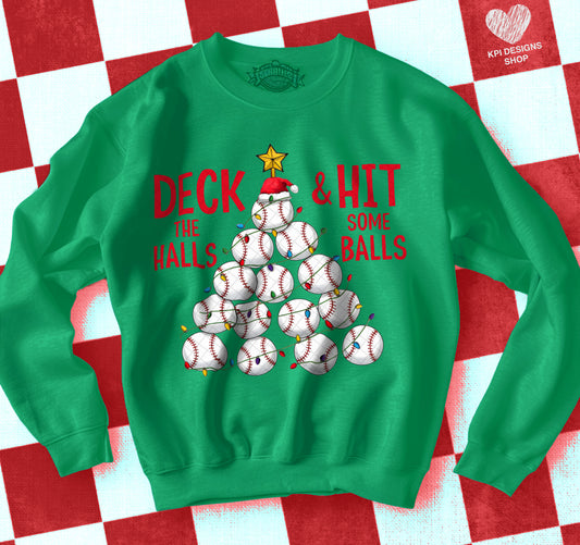 Deck the Halls & Hit Some Balls - Nov2025 - PNG - Digital Design