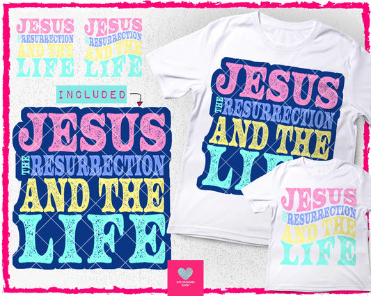 Jesus the Resurrection and the Life (3-pack) - Mar2024 - PNG - Digital Design
