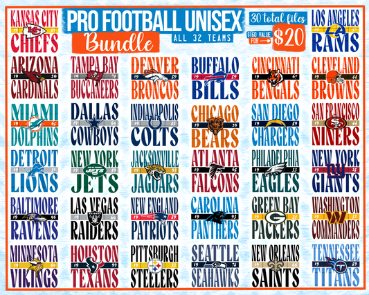 Pro UNISEX Bundle (30 Files) - August2024 - PNG - Digital Design (Personal Use Recommended)