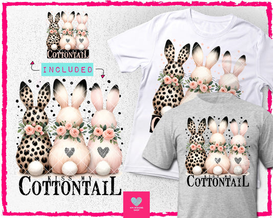 Kiss My Cottontail (2-pack) - Mar2024 - PNG - Digital Design