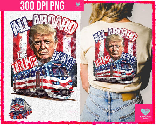 Trump Train - May2024 - PNG - Digital Design
