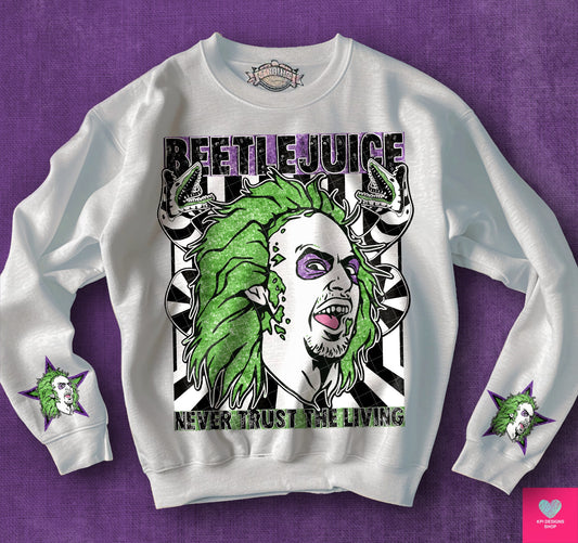 Never Trust the Living + Matching Sleeve (4-pack) - August2024 - PNG - Digital Design (Copy)