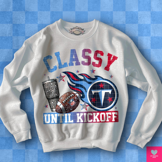 Classy Until Kickoff + Tumbler Wraps (64 Files) - Sept2024 - PNG - Digital Design (Personal Use Recommended)