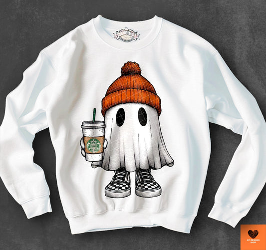 Festive Fall Ghost (2-pack) - Oct2024 - PNG - Digital Design