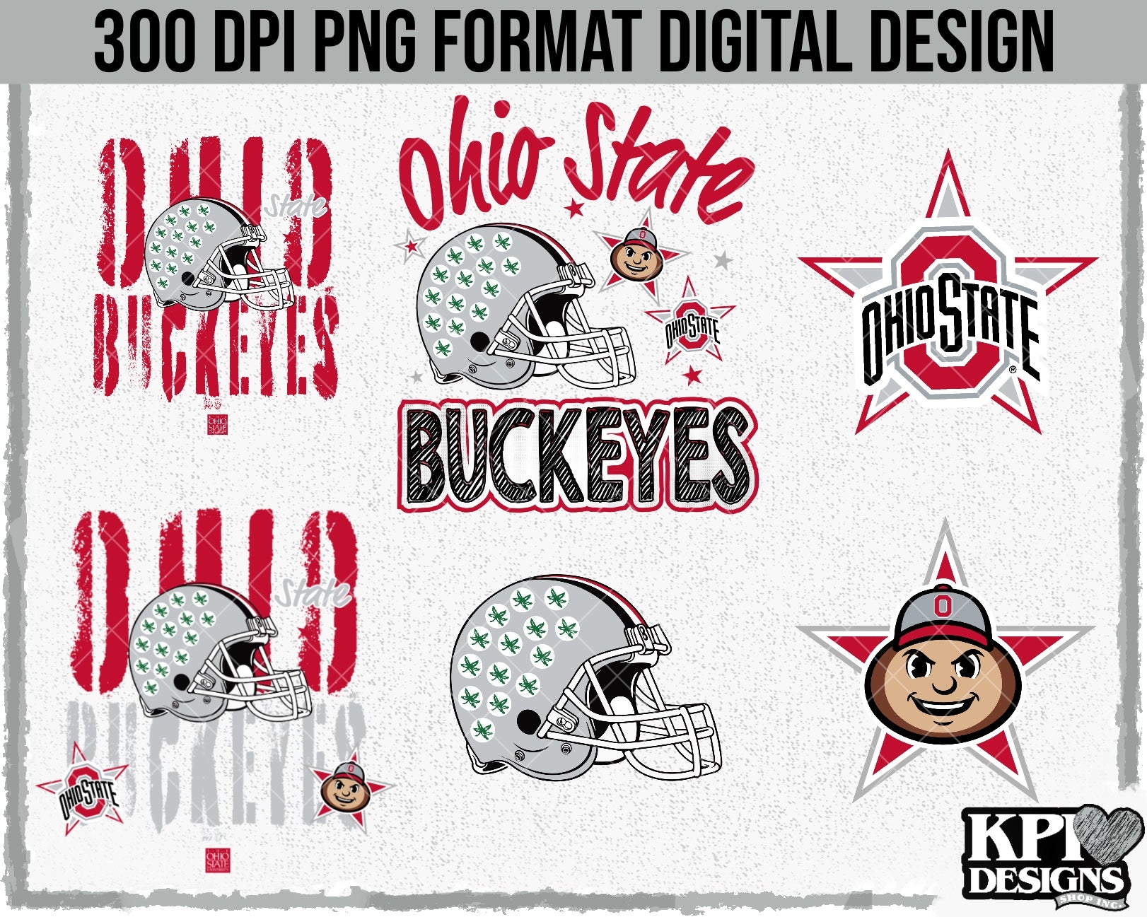 BUNDLE: Buckeyes - Dec2024 - PNG - Digital Design (Personal Use Recomm ...