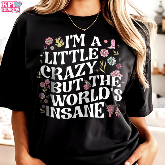 I'm a Little Crazy Floral (3 files) - Mar2025 - PNG - Digital Design