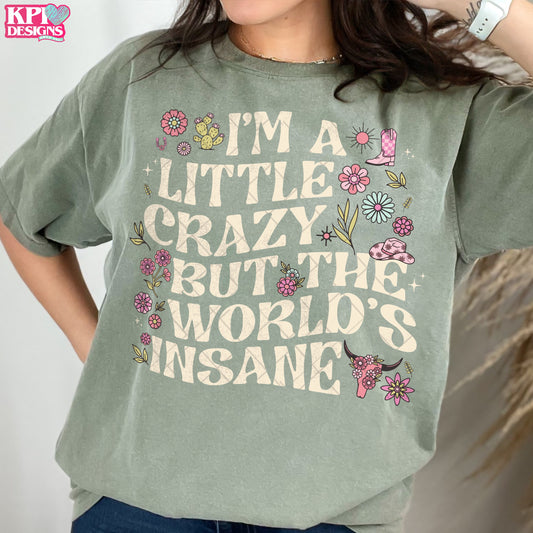 I'm a Little Crazy Floral (3 files) - Mar2025 - PNG - Digital Design