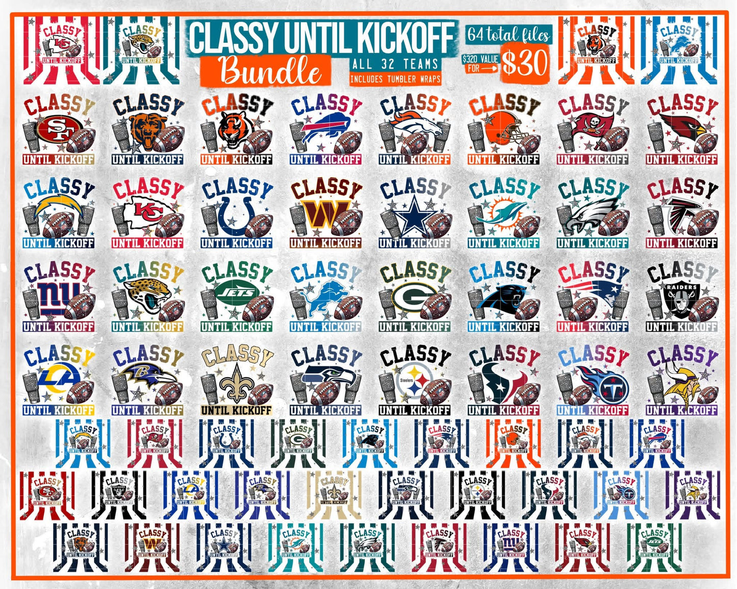 Pro Classy Bundle (ALL TEAMS) - PNG - Digital Design (Personal Use Recommended)