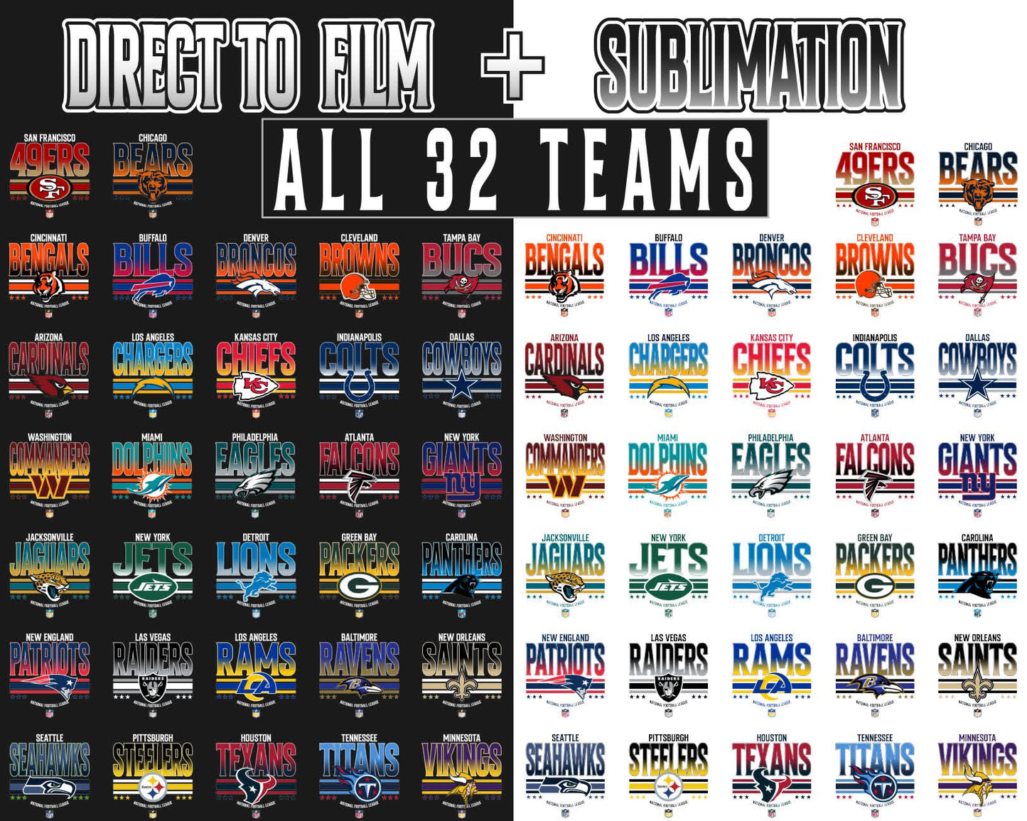 Pro Stripes Bundle (ALL TEAMS) - PNG - Digital Design (Personal Use Recommended)