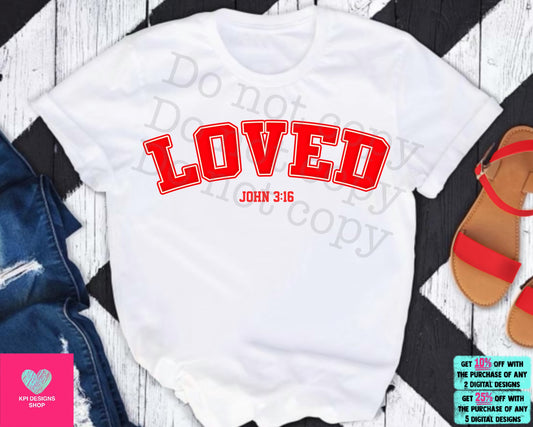 Loved John 3:16 (4-pack) - Jan2024 - PNG - Digital Design