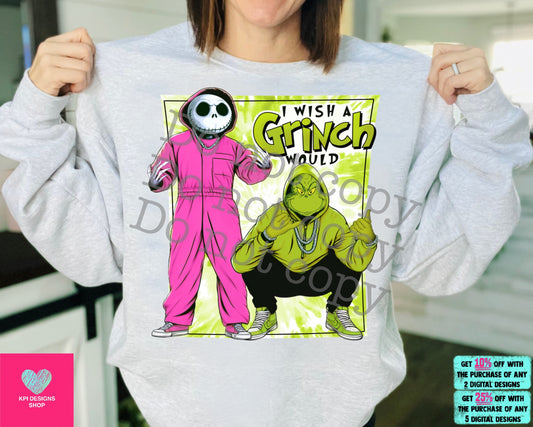 I Wish a Mean One Would (4-pack) - Nov2023 - PNG - Digital Designs - (Personal Use Recommended