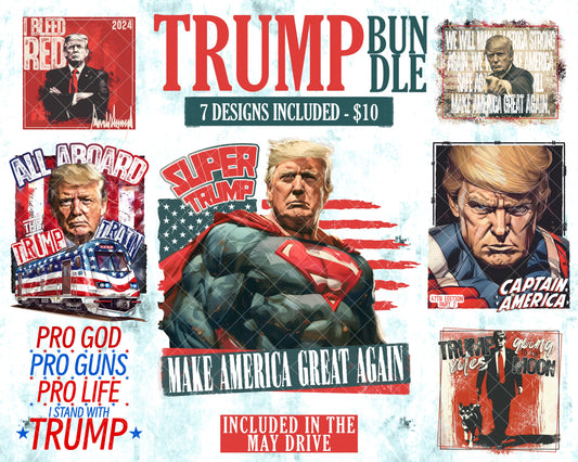 Mini Trump Bundle - 7 Designs - May2024 - PNG - Digital Design