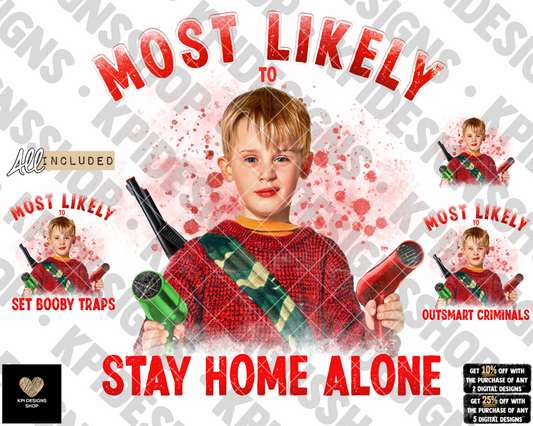 Most Likely To... Kevin - Home Alone (3-pack) - Dec2022 - PNG - Digital Design (Personal Use Recommended)