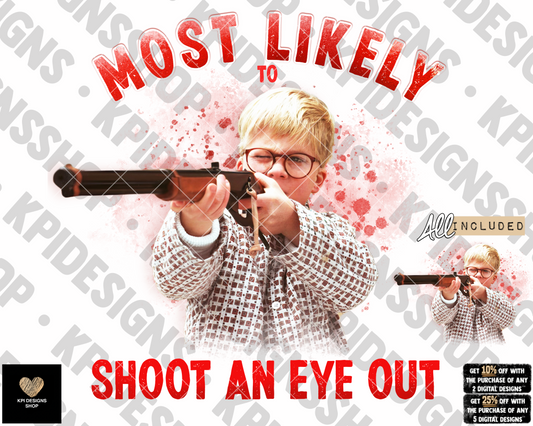 Most Likely To... Ralphie (3-pack) - Dec2022 - PNG - Digital Design (Personal Use Recommended)