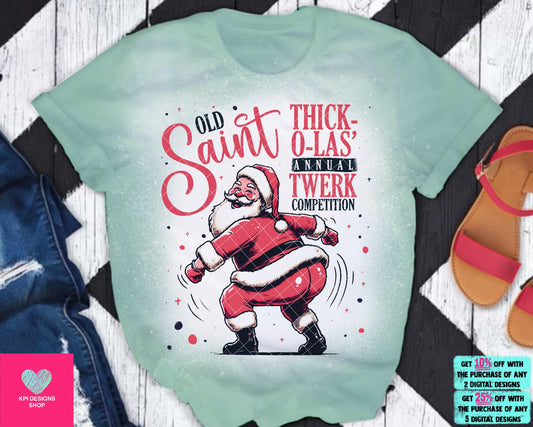 Old Saint Thick-o-las' Booty Shaking & Twerking Contest (2-pack) - Nov2023 - PNG - Digital Design