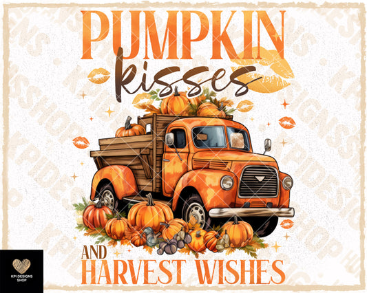 Pumpkin Kisses & Harvest Wishes - Sept2023 - PNG - Digital Design