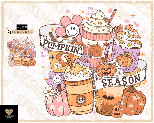 Pumpkin Season (2-pack) - Aug2023 - PNG - Digital Design