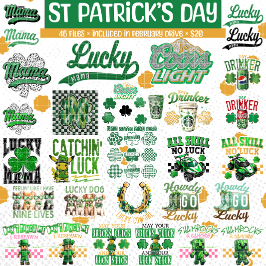 BUNDLE: St. Patrick's Day (46 files) - Feb2025 - PNG - Digital Design