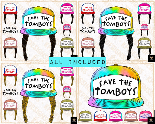BUNDLE: Save the Tomboys (25-pack) - May2023 - PNG - Digital Design