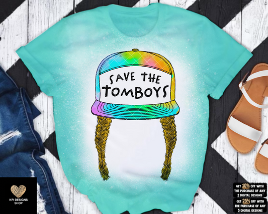 Save the Tomboys (Blonde Hair)- 7-pack - May2023 - PNG - Digital Design