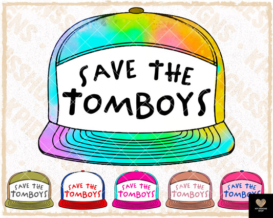Save the Tomboys (Hat Only)- 7-pack - May2023 - PNG - Digital Design