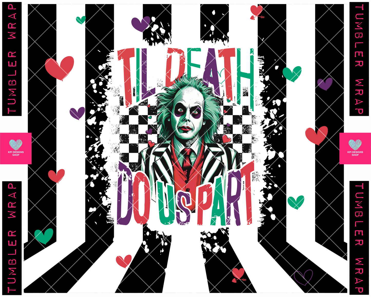 Tumbler Wrap: Til Death Do us Part - Beetle - Dec2023 - PNG - Digital Design
