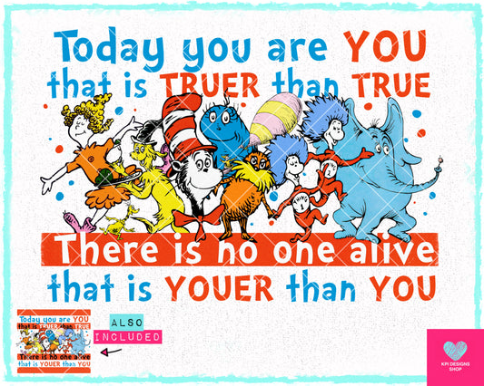 You are YOU (2-pack) - Feb2024 - PNG -Digital Design (Personal Use Recommended)